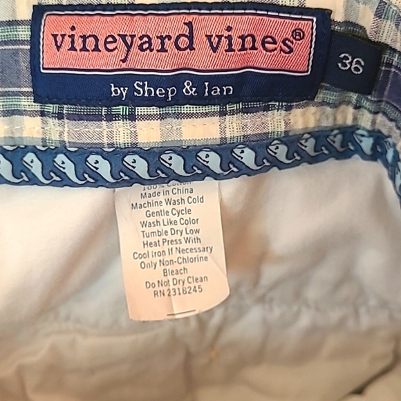 Vinyard Vines Seersucker Club plaid Bermuda Shorts Size 36 - Picture 3 of 7